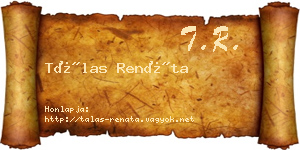 Tálas Renáta névjegykártya