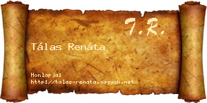 Tálas Renáta névjegykártya