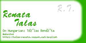 renata talas business card